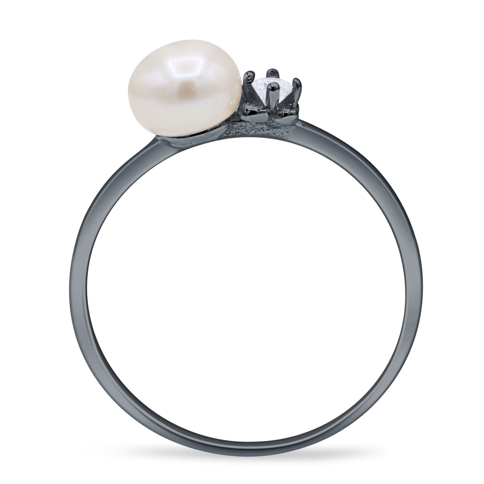 Pearl Solitaire Ring