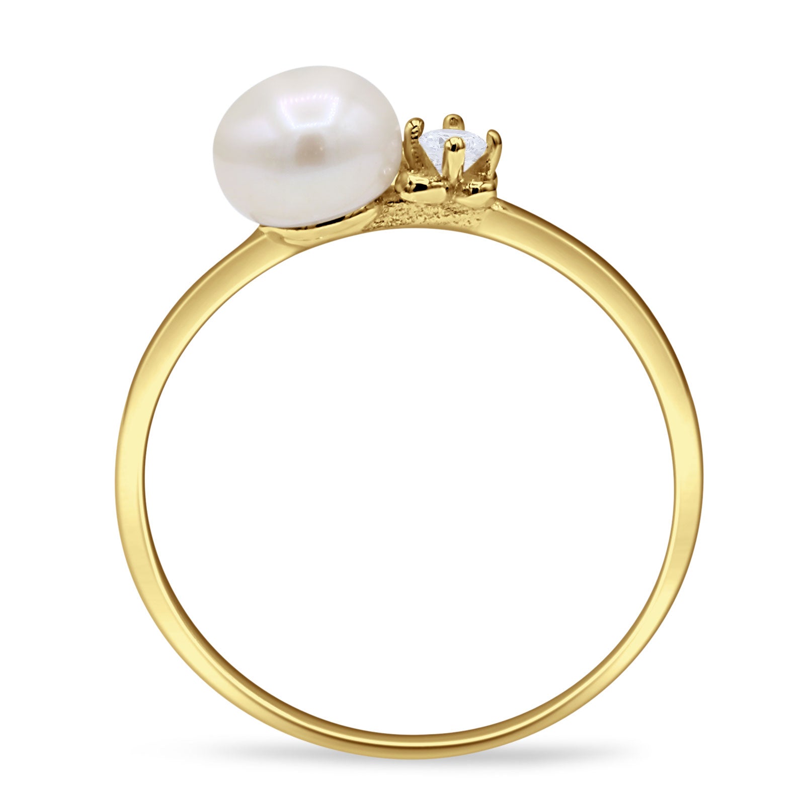 Pearl Solitaire Ring