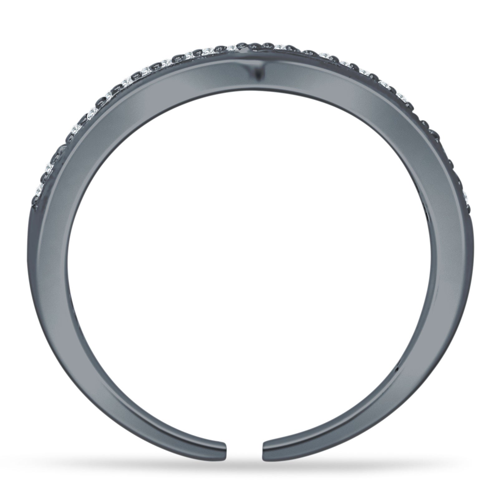 Curved Contour Chevron Ring