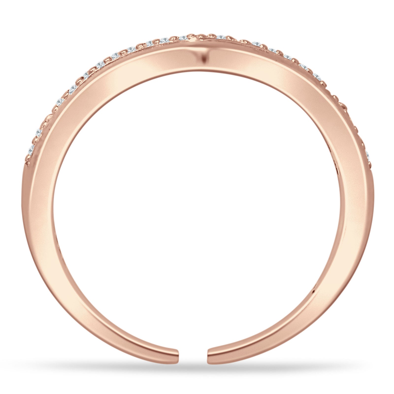 Curved Contour Chevron Ring