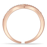 Curved Contour Chevron Ring