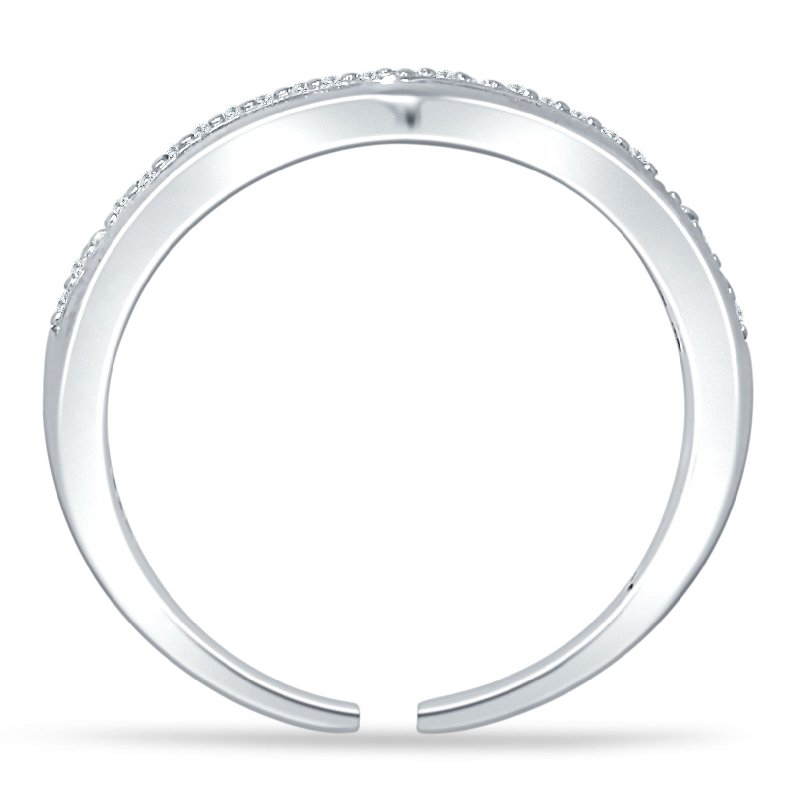 Curved Contour Chevron Ring