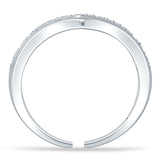 Curved Contour Chevron Ring