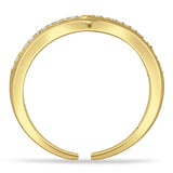 Curved Contour Chevron Ring