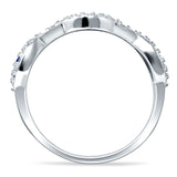 Art Deco 4mm Evil Eye Marquise Band Cluster Cubic Zirconia 925 sterling Silver