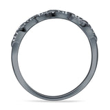 Half Eternity 4mm Cluster Round Cubic Zirconia Bands 925 Sterling Silver