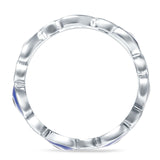 Heart 5mm Evil Eye Ring Cubic Zirconia Stackable Band 925 Sterling Silver