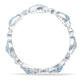 Round Halo CZ Evil Eye Ring