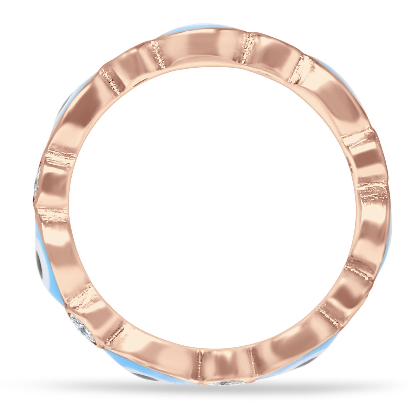 Evil Eye Ring CZ Full Eternity Band.