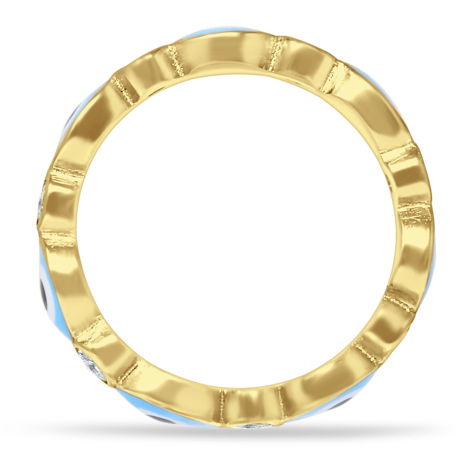 Evil Eye Ring CZ Full Eternity Band.