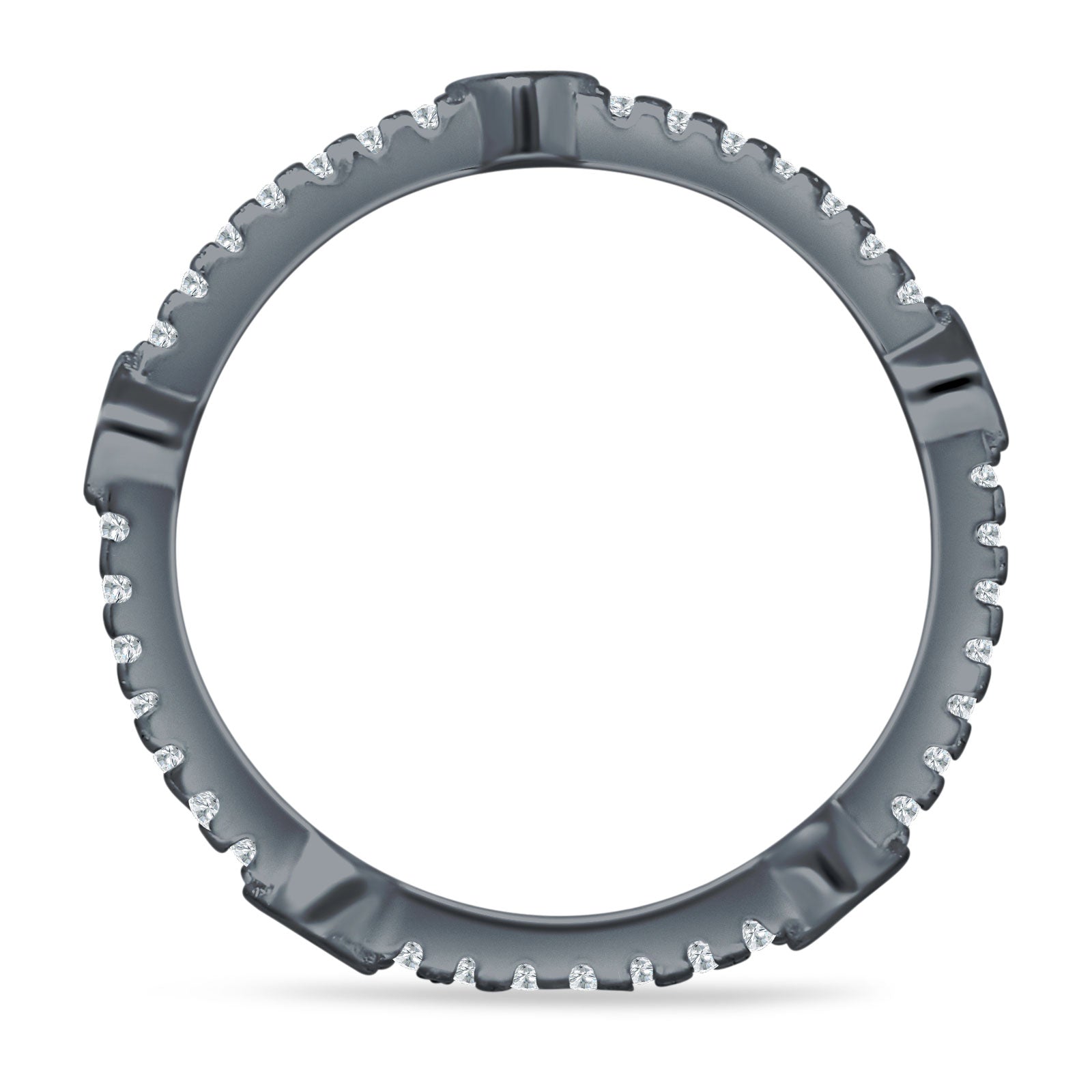 Heart Turquoise Full Eternity Band.