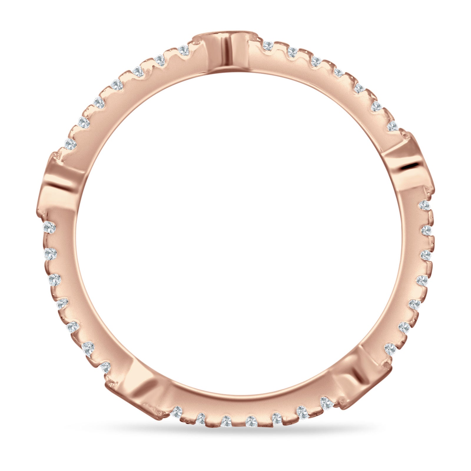 Heart Turquoise Full Eternity Band.