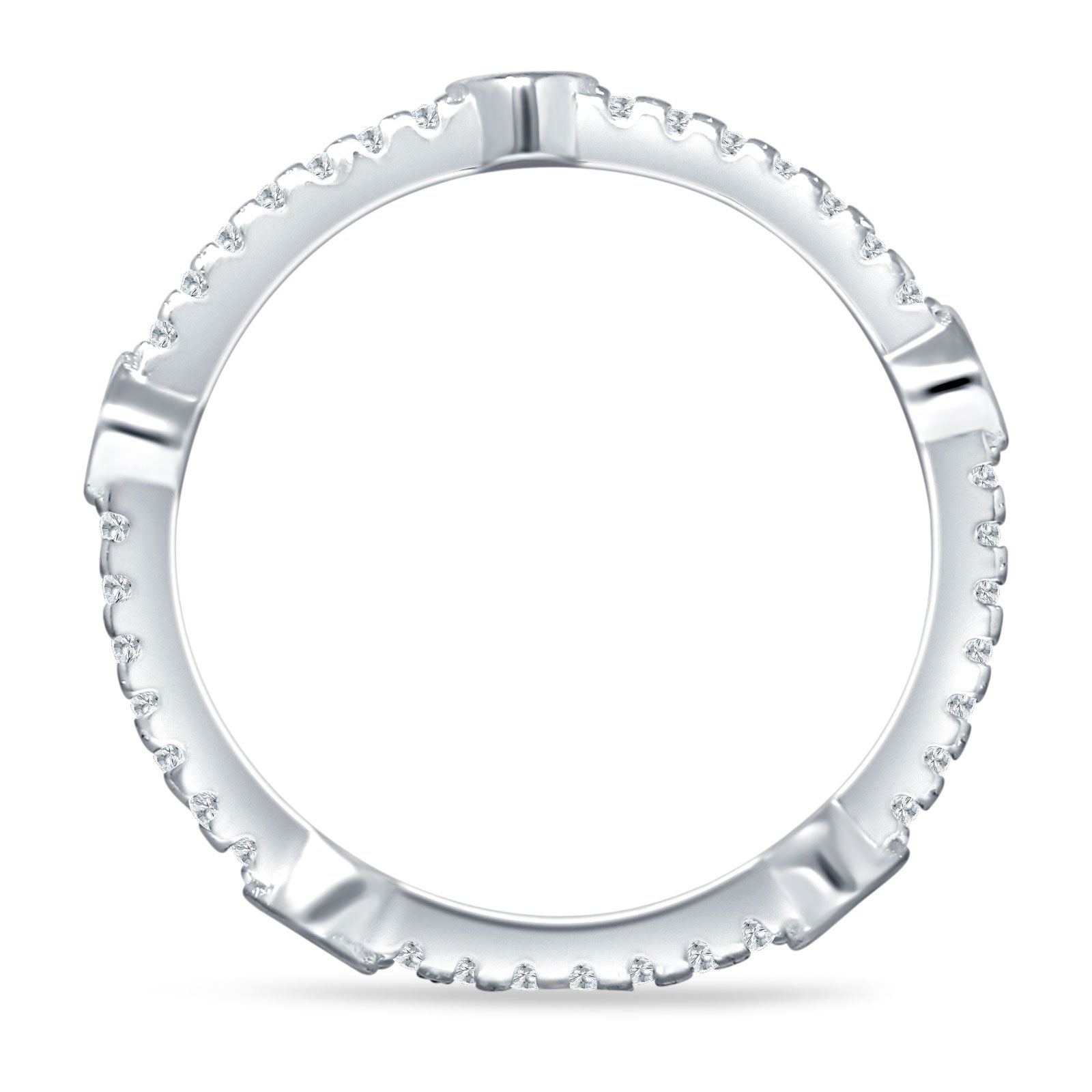 Heart Turquoise Full Eternity Band.