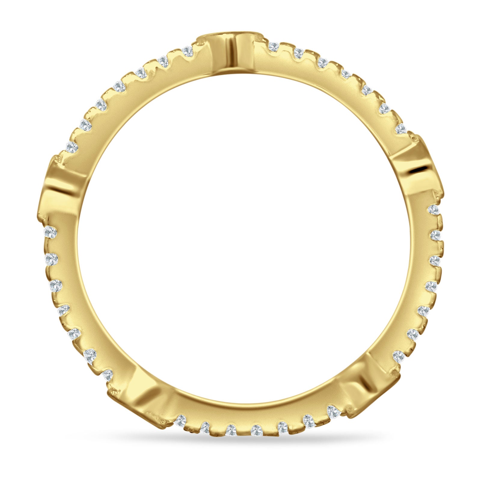 Heart Turquoise Full Eternity Band.