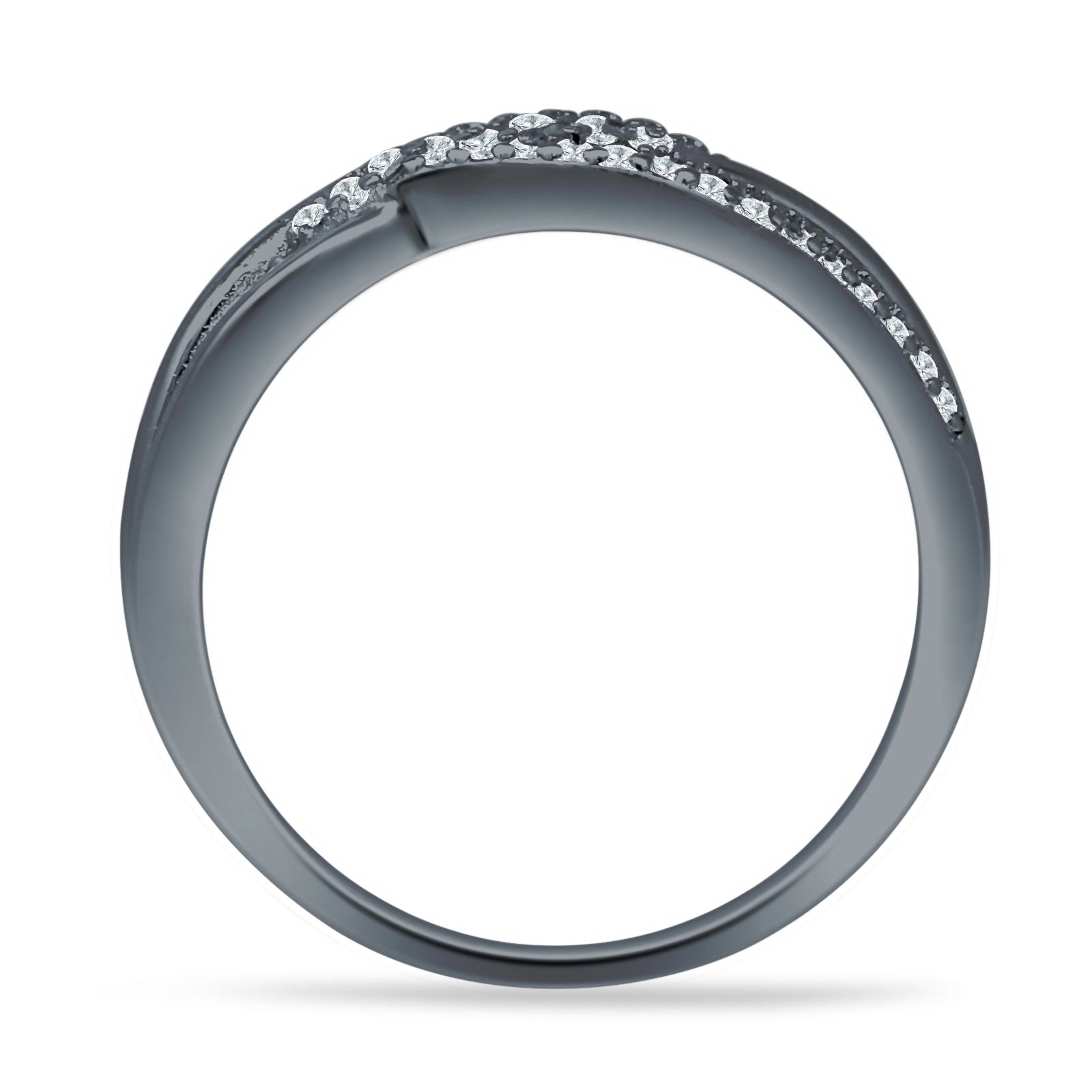 Crossover Ring Stackable Band