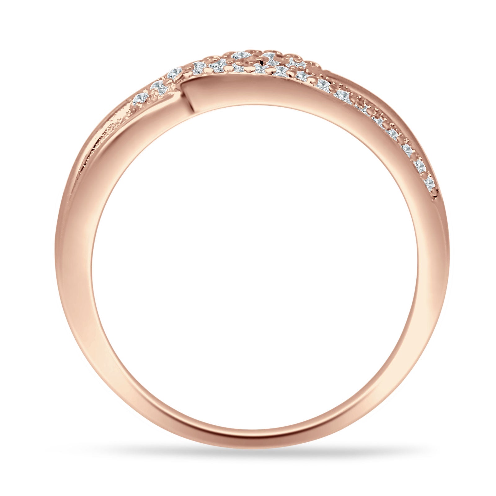 Crossover Ring Stackable Band