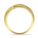 Crossover Ring Stackable Band