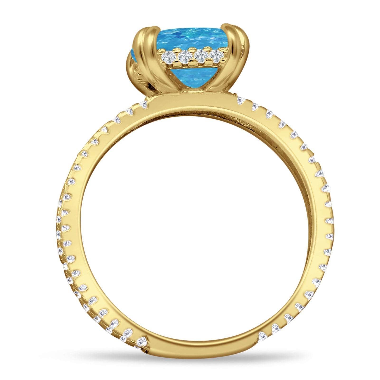 Cushion Cut CZ Ring