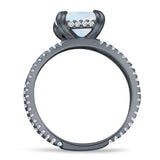 Cushion Cut CZ Ring