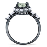 Vintage Style Round Natural Stone Flower Ring
