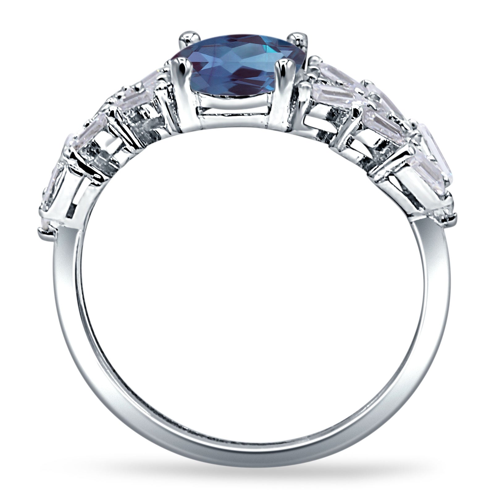 Oval Natural Stone Wedding Cocktail Ring