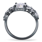 Oval Natural Stone Wedding Cocktail Ring
