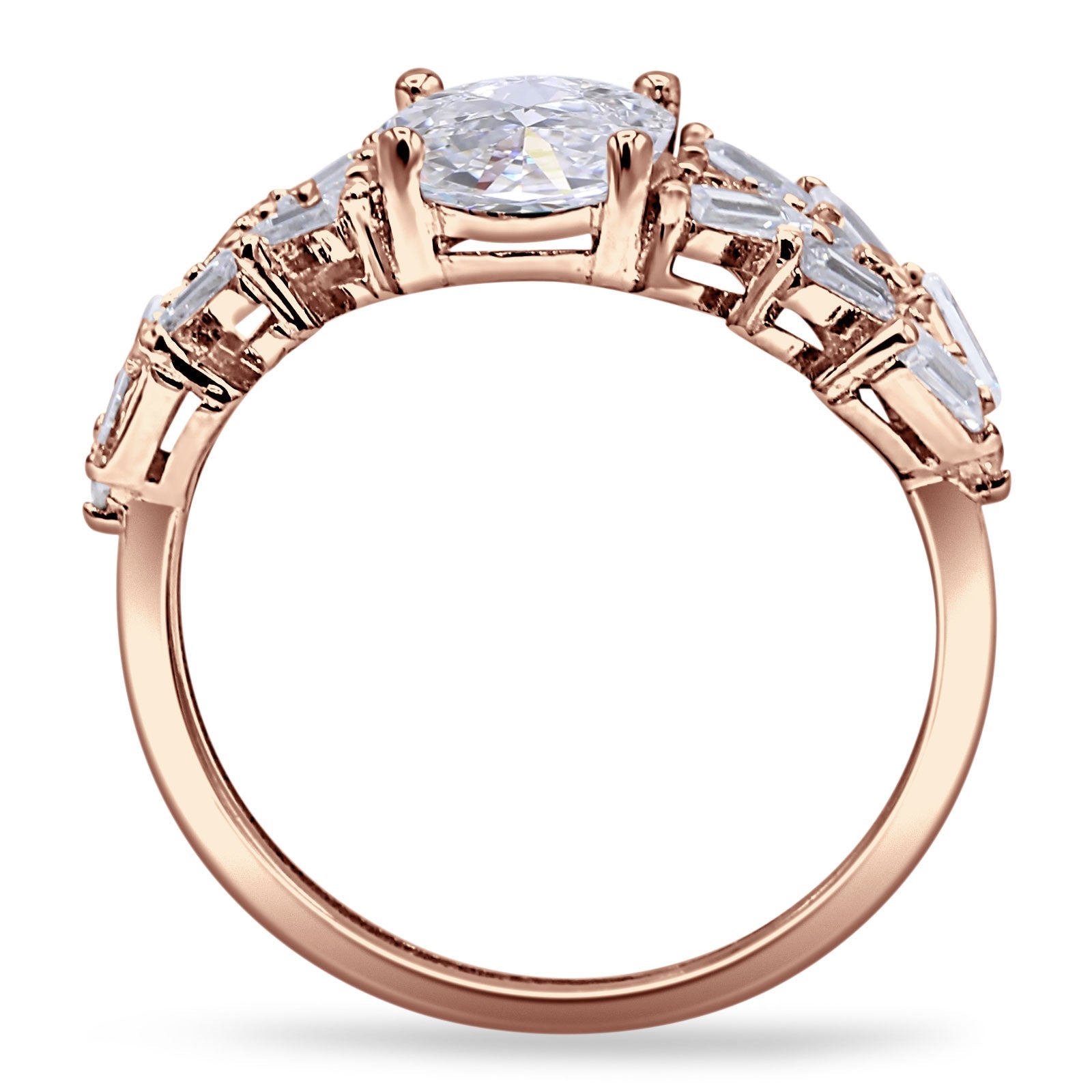 Oval Natural Stone Wedding Cocktail Ring