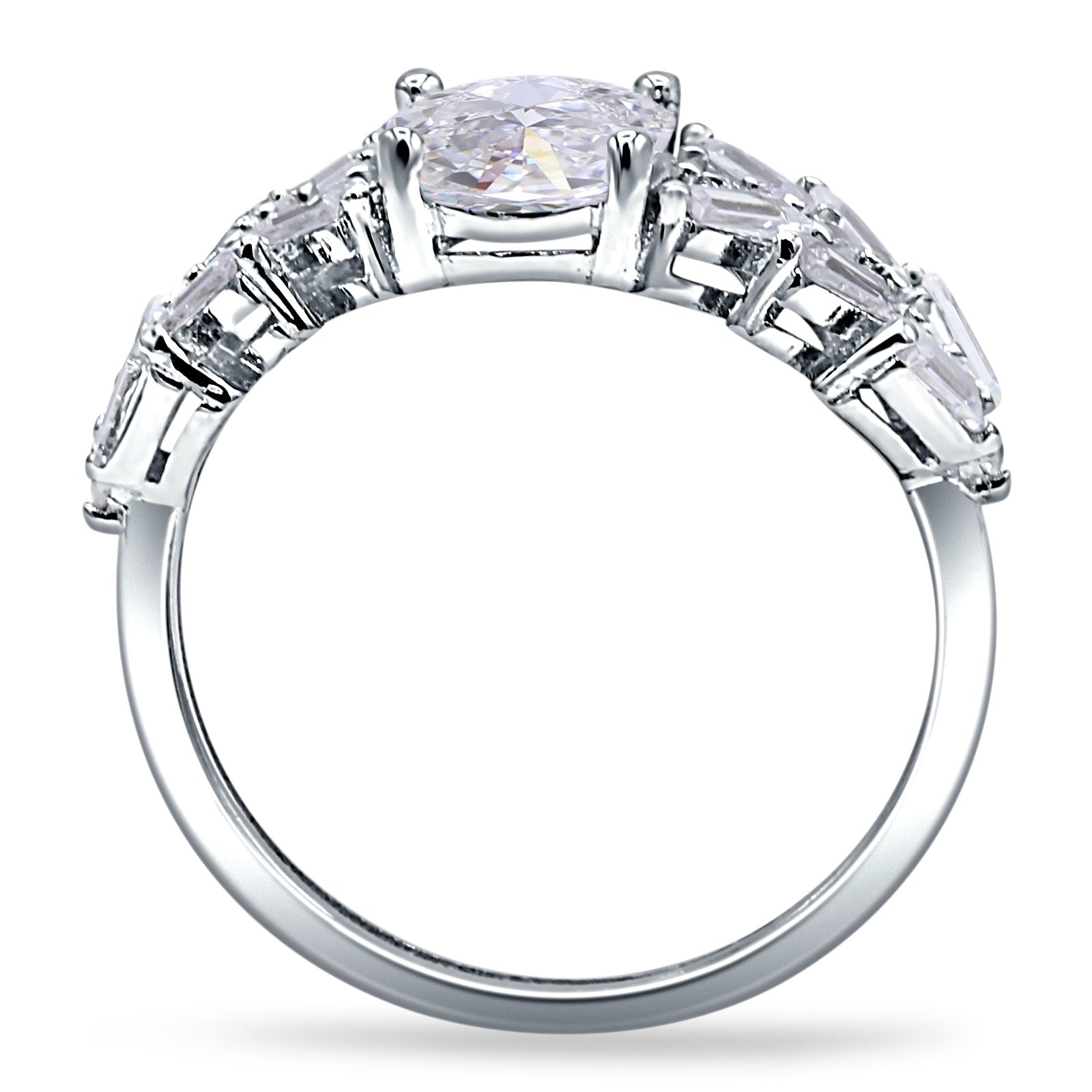 Oval Natural Stone Wedding Cocktail Ring