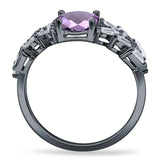Oval Natural Stone Wedding Cocktail Ring