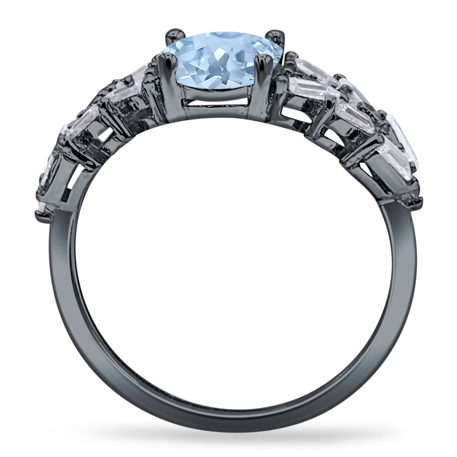 Oval Natural Stone Wedding Cocktail Ring