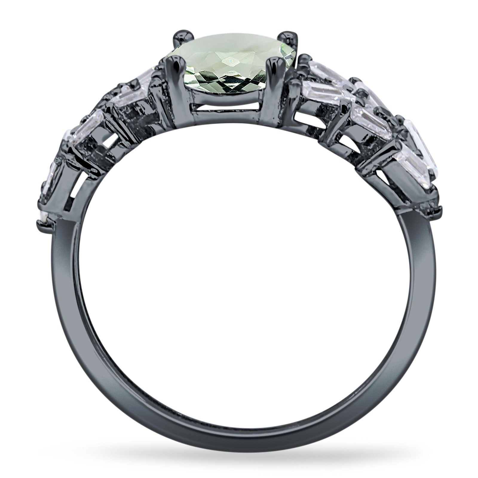 Oval Natural Stone Wedding Cocktail Ring