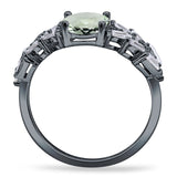 Oval Natural Stone Wedding Cocktail Ring