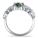 Oval Natural Stone Wedding Cocktail Ring