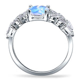 Oval Natural Stone Wedding Cocktail Ring