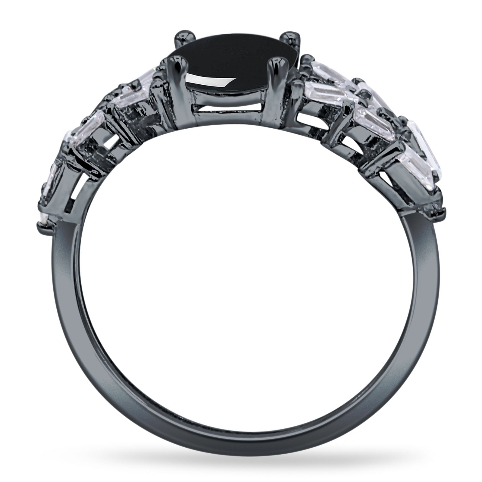 Oval Natural Stone Wedding Cocktail Ring