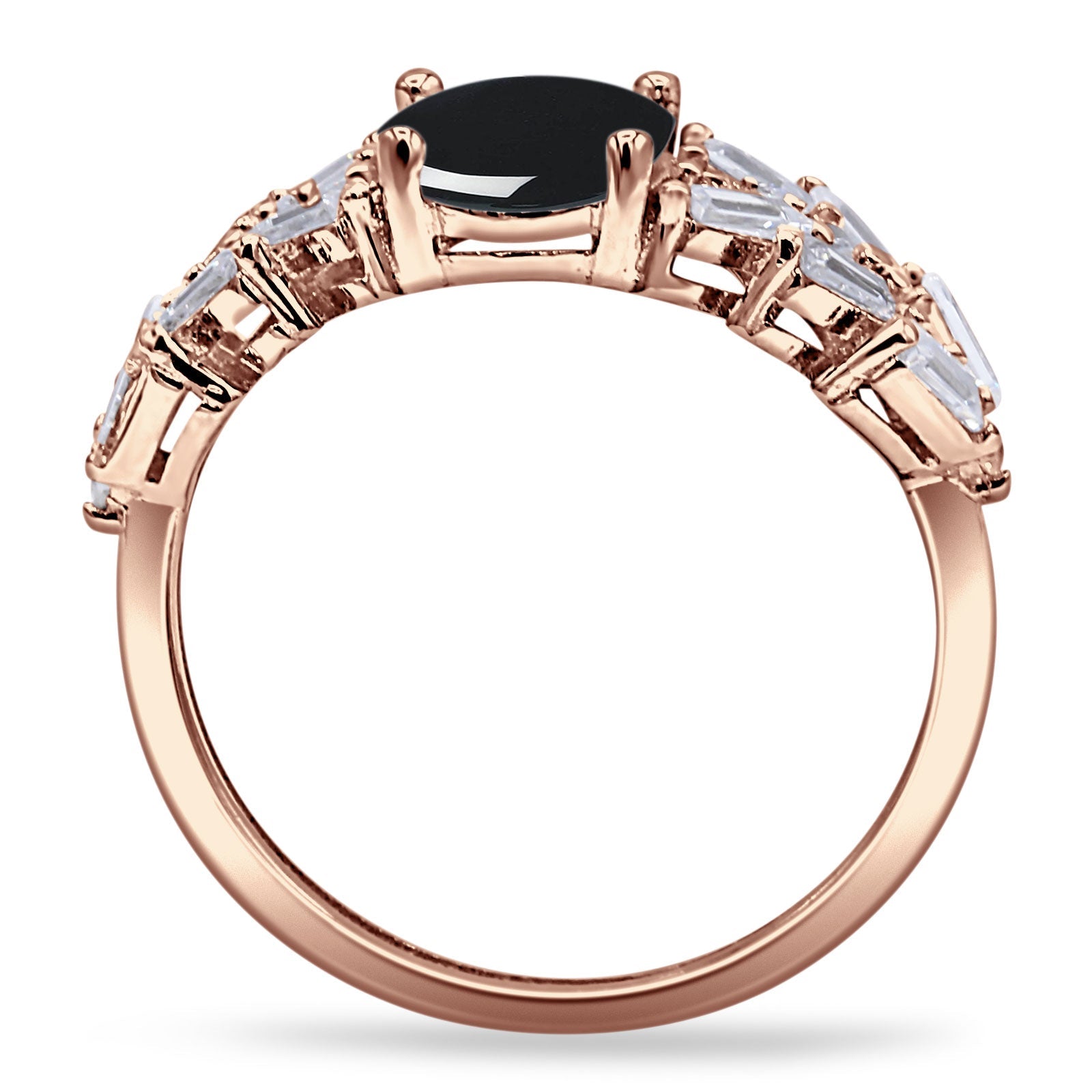 Oval Natural Stone Wedding Cocktail Ring
