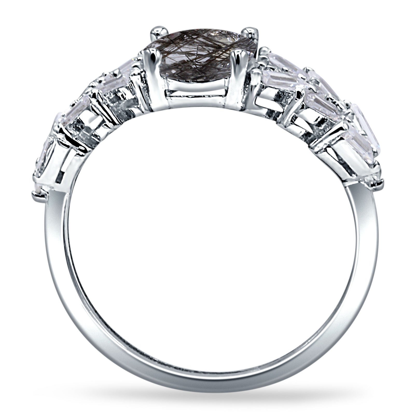 Oval Natural Stone Wedding Cocktail Ring