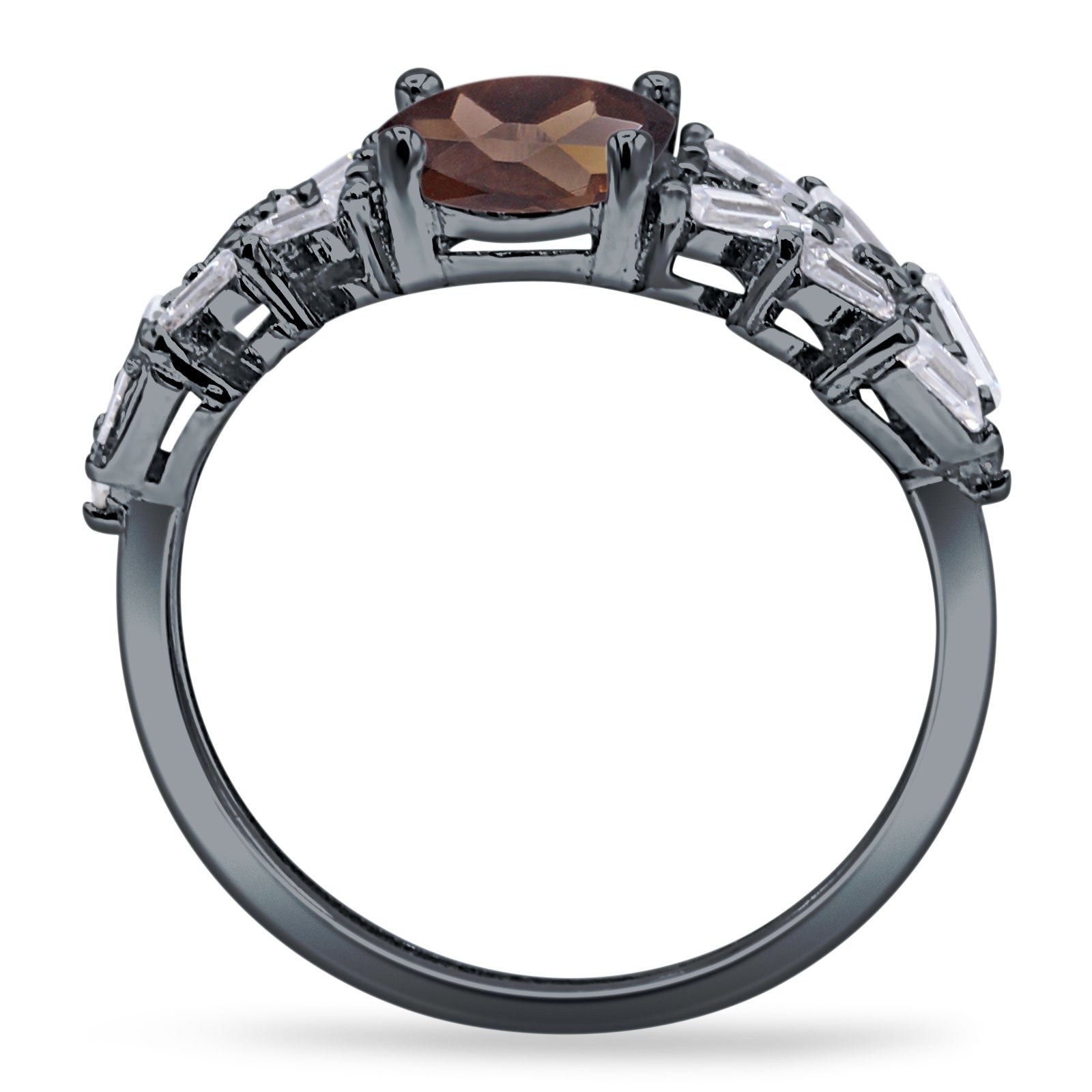 Oval Natural Stone Wedding Cocktail Ring