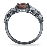 Oval Natural Stone Wedding Cocktail Ring