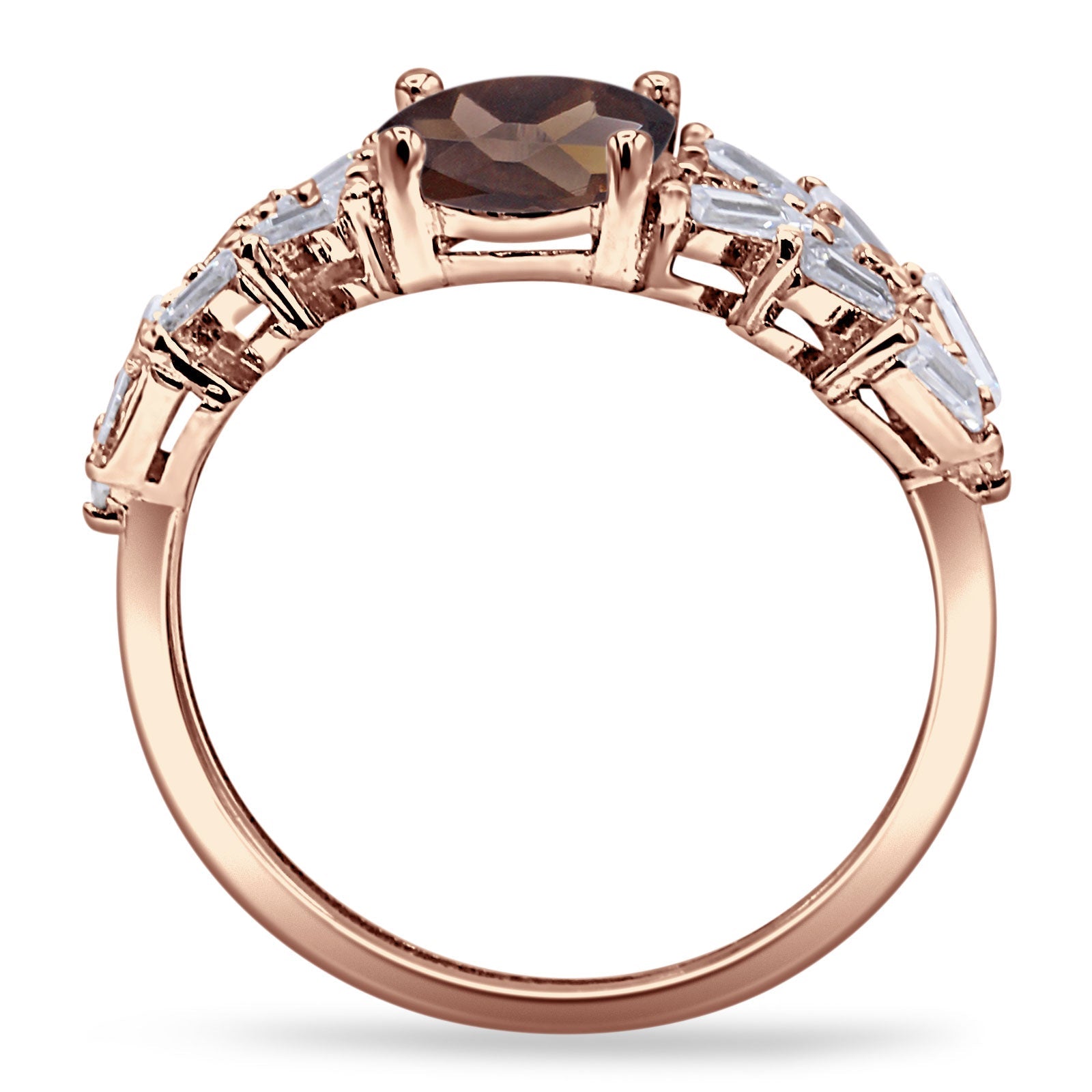 Oval Natural Stone Wedding Cocktail Ring