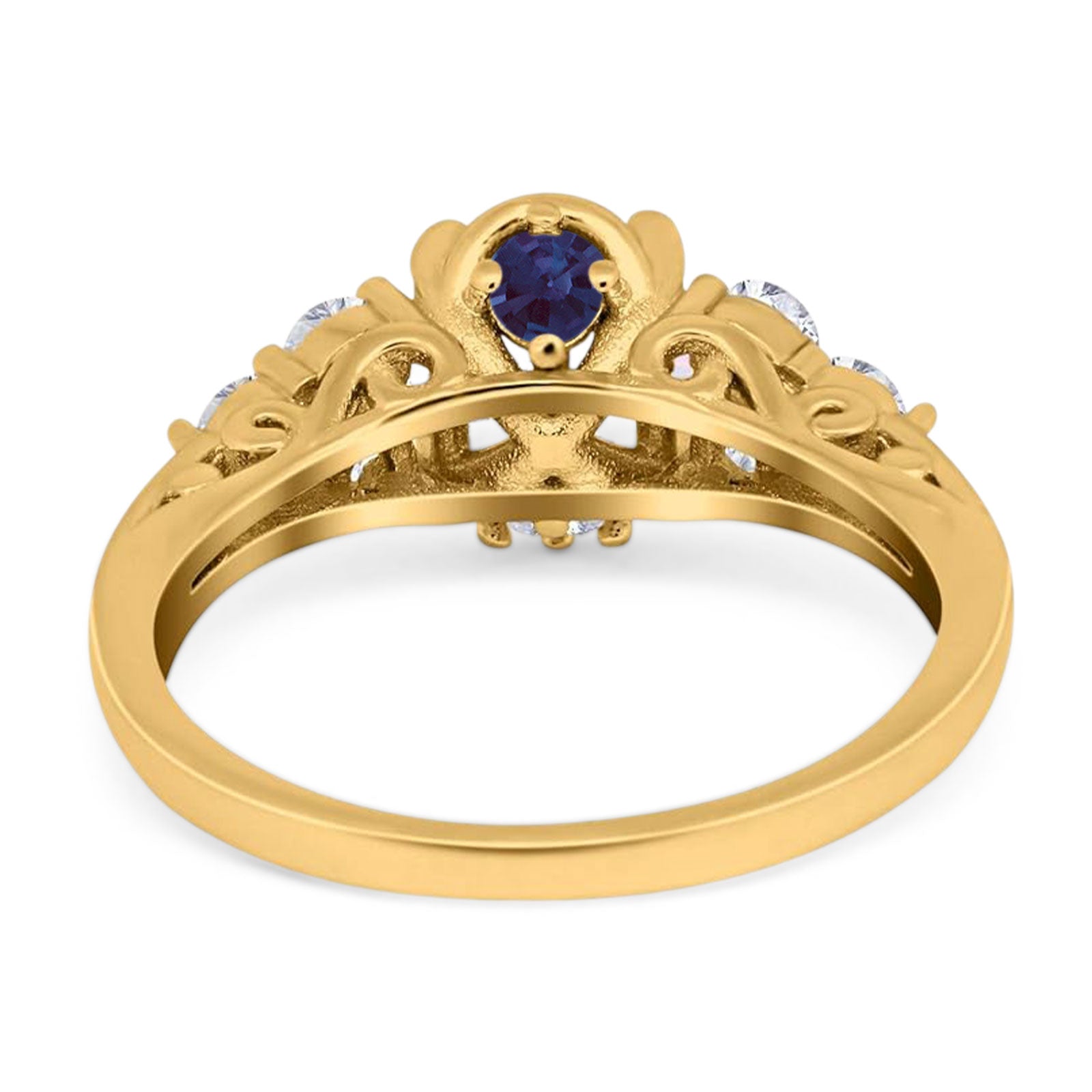 Vintage Style Round Natural Stone Filigree Ring