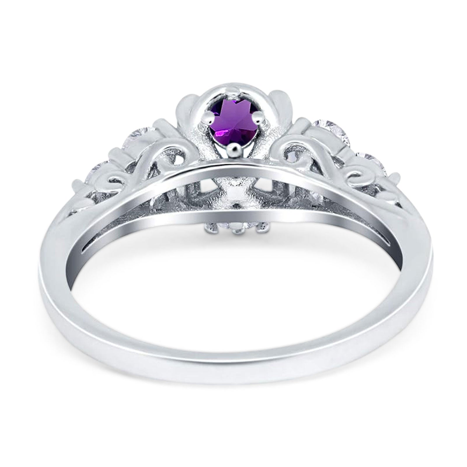 Vintage Style Round Natural Stone Filigree Ring