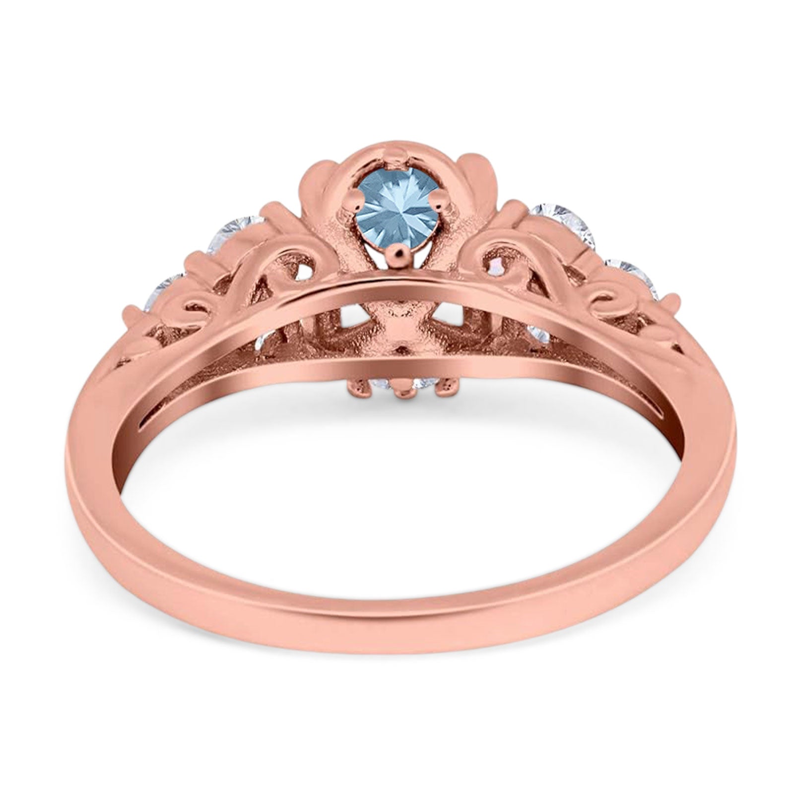 Vintage Style Round Natural Stone Filigree Ring
