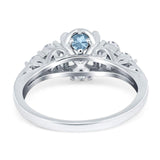 Vintage Style Round Natural Stone Filigree Ring