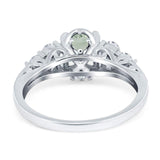 Vintage Style Round Natural Stone Filigree Ring