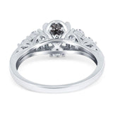 Vintage Style Round Natural Stone Filigree Ring