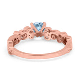 Round Natural Stone Filigree Beaded Ring