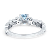Round Natural Stone Filigree Beaded Ring