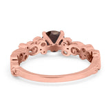 Round Natural Stone Filigree Beaded Ring