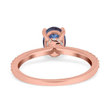 Vintage Style Oval Natural Stone Ring